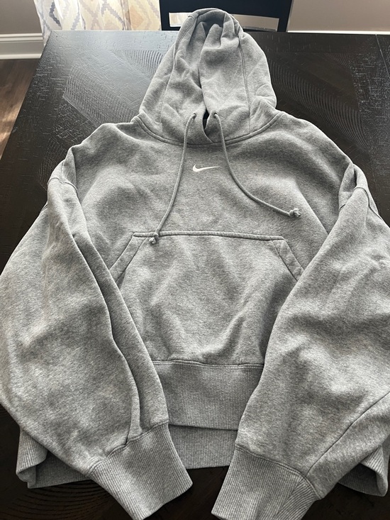 Nike Tops - Nike Gray Pullover Hoodie with White Swoosh